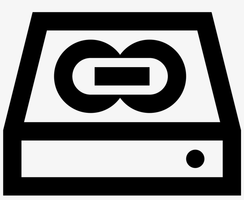 The Icon Is A Simplified Depiction Of A Hard Drive - Minimalist Hard Drive Icon, transparent png #2045101