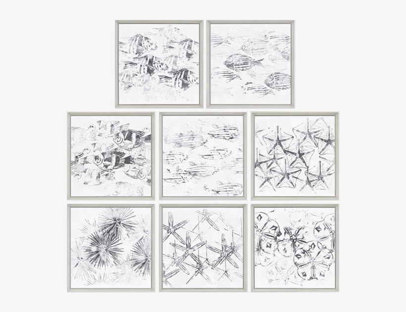 Sea Life Batik Pk/8 - Giclee Print: Sealife Batik V By June Erica Vess :, transparent png #2045934