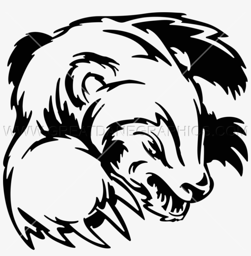 Snarling Badger - Snarling Badger Drawing, transparent png #2046041