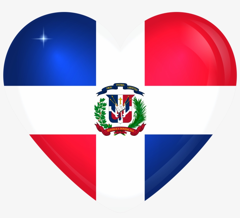 Dominican Republic Flag Heart, transparent png #2046067