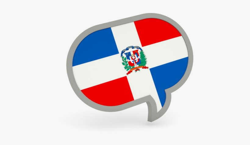 Illustration Of Flag Of Dominican Republic - Czech Flag Speech Bubble, transparent png #2046182