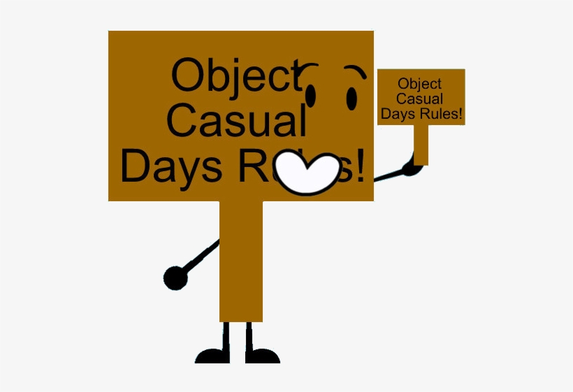 Object Casual Days Rules Sign Pose - Illustration, transparent png #2046624