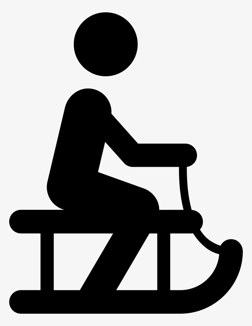 Person Riding On Sleigh Comments - Person Riding A Sled, transparent png #2047420
