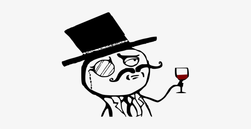 Monocle Gentleman Wine Glass Topper Cheers - Monocle Guy, transparent png #2047887