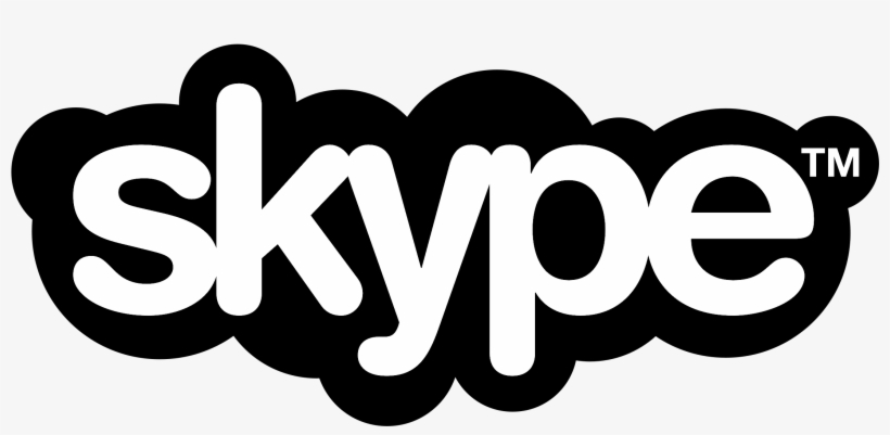 Skype Logo Black And White - Skype Logo, transparent png #2048274