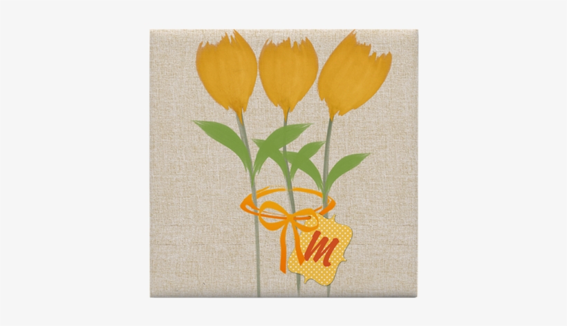 Cute Watercolor Tulip Gardener Tile Coaster On Cafepress - Zazzle Niedliches Gelbes Poster, transparent png #2048704