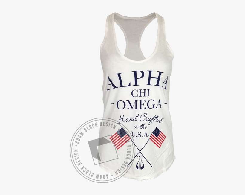 Alpha Chi Omega Hand Crafted Tank - Active Tank, transparent png #2049576