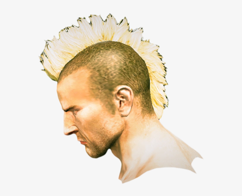 Dead Rising Mohawk Hair 2 Side - Dead Rising Mohawk, transparent png #2050832