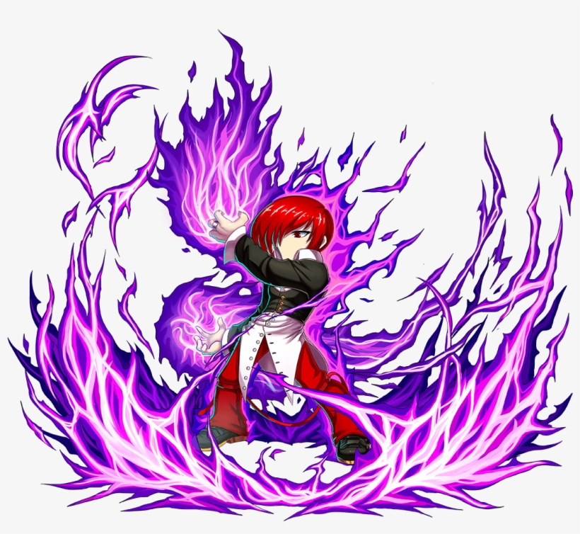 Iori Yagami Brave Frontier Artwork - Brave Frontier King Of Fighters Iori, transparent png #2052275