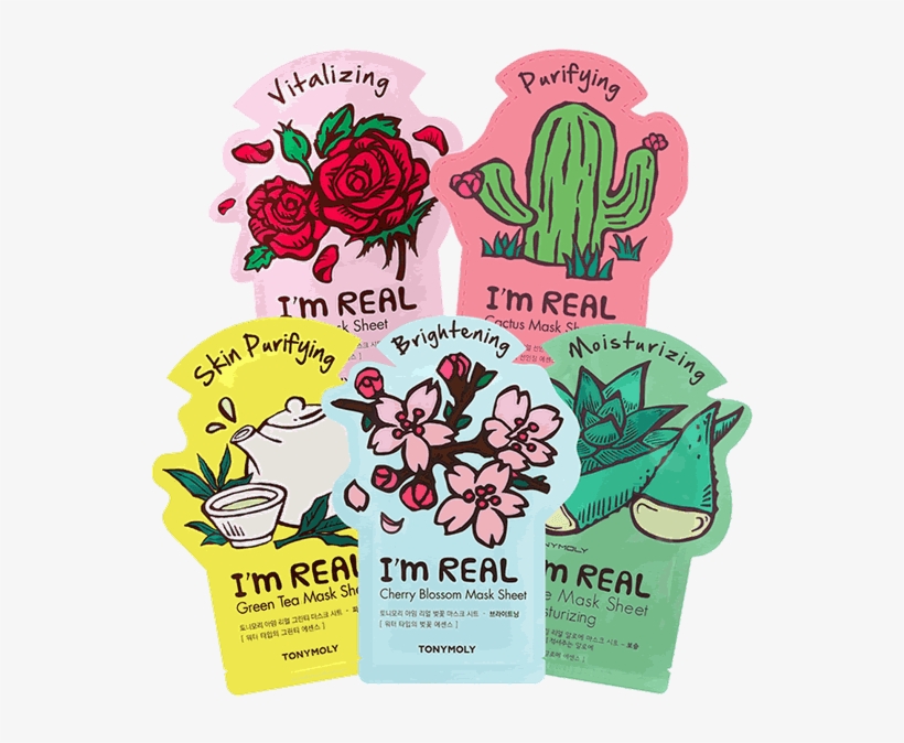 Face Mask - Tonymoly I'm Real Sheet Mask - Rose (vitalizing), transparent png #2053020