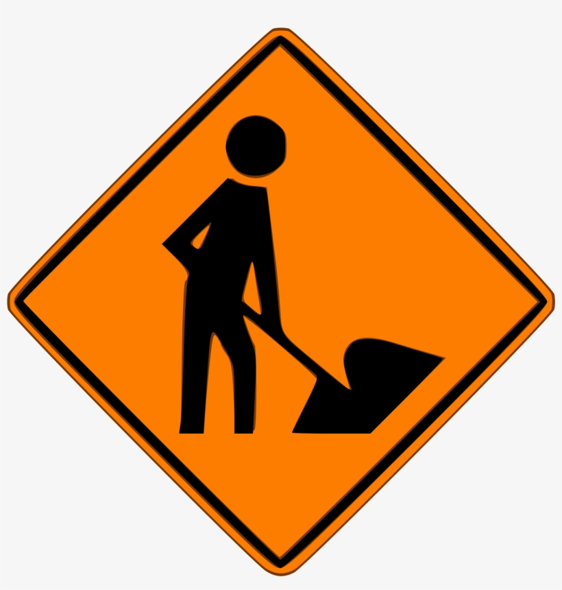 Open - Men Working Sign, transparent png #2053581