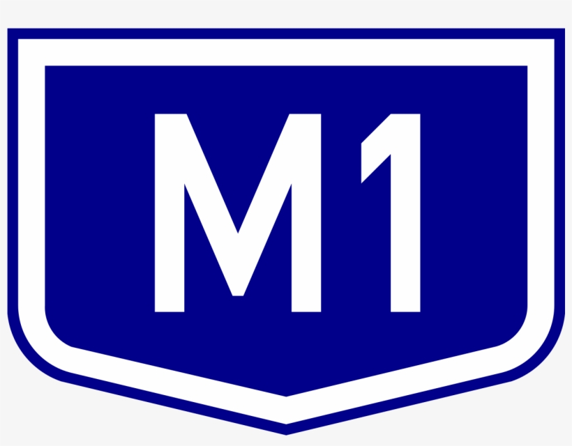 M1 Otszogletu Kek Tabla - M1 Tábla, transparent png #2054473