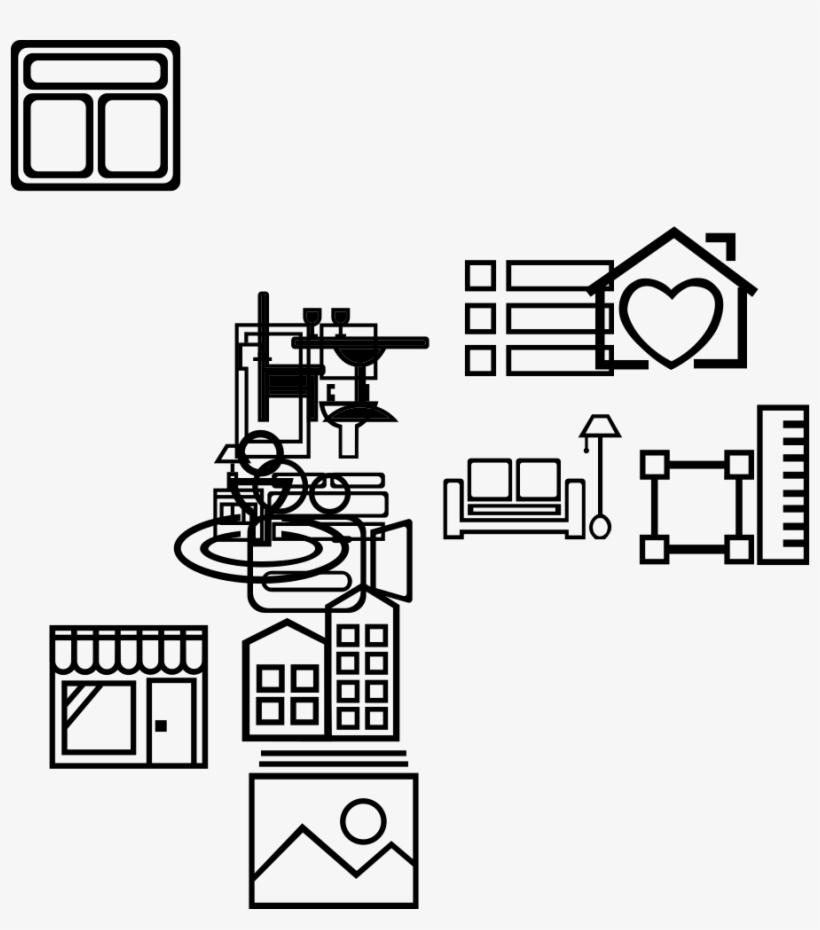 A Living Room - Diagram, transparent png #2055213