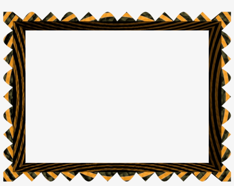 3d Borders Png Clipart Clip Art - Orange And Black Borders, transparent png #2055444