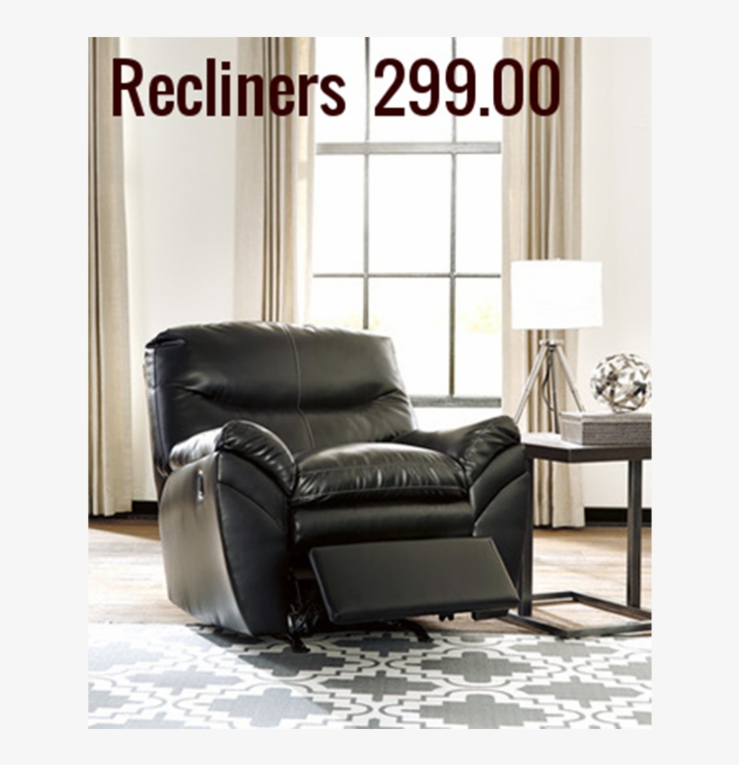 Living Room Furniture - Ashley 4650125 Tassler Rocker Recliner With Black Durablend, transparent png #2055901