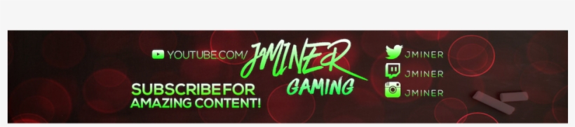 Youtube Banner Jminer Gaming - Banner, transparent png #2055903