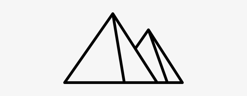 Pyramids Of Egypt Vector - Egypt Pyramid Outline Png, transparent png #2056018