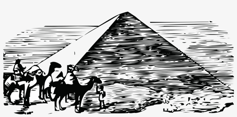 Egyptian Pyramids Black And White Ancient Egypt - Egyptian Pyramids Black And White, transparent png #2056225