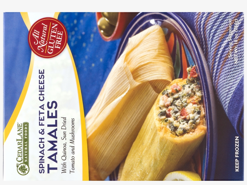 Cedarlane Gluten Free Tamales Spinach & Feta Cheese, - Cedarlane Foods Spinach & Feta Cheese Tamales -, transparent png #2057370