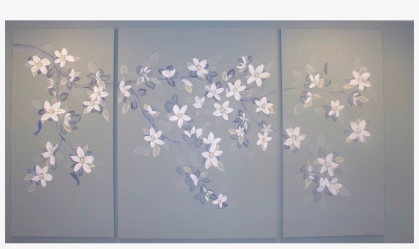 Blue Floral Background To Lighten Edited - Painting, transparent png #2057626