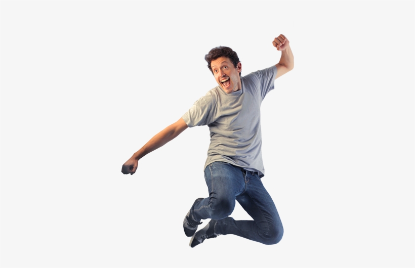 Man Jumping Png - Hombre Alegre Imagen, transparent png #2057686