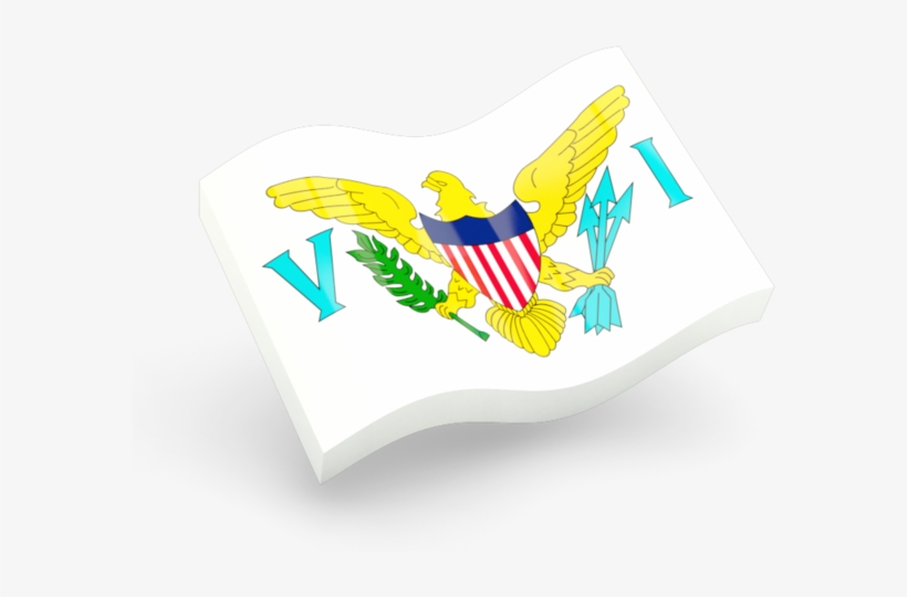 Glossy Wave Icon - Flag Of The United States Virgin Islands, transparent png #2057719