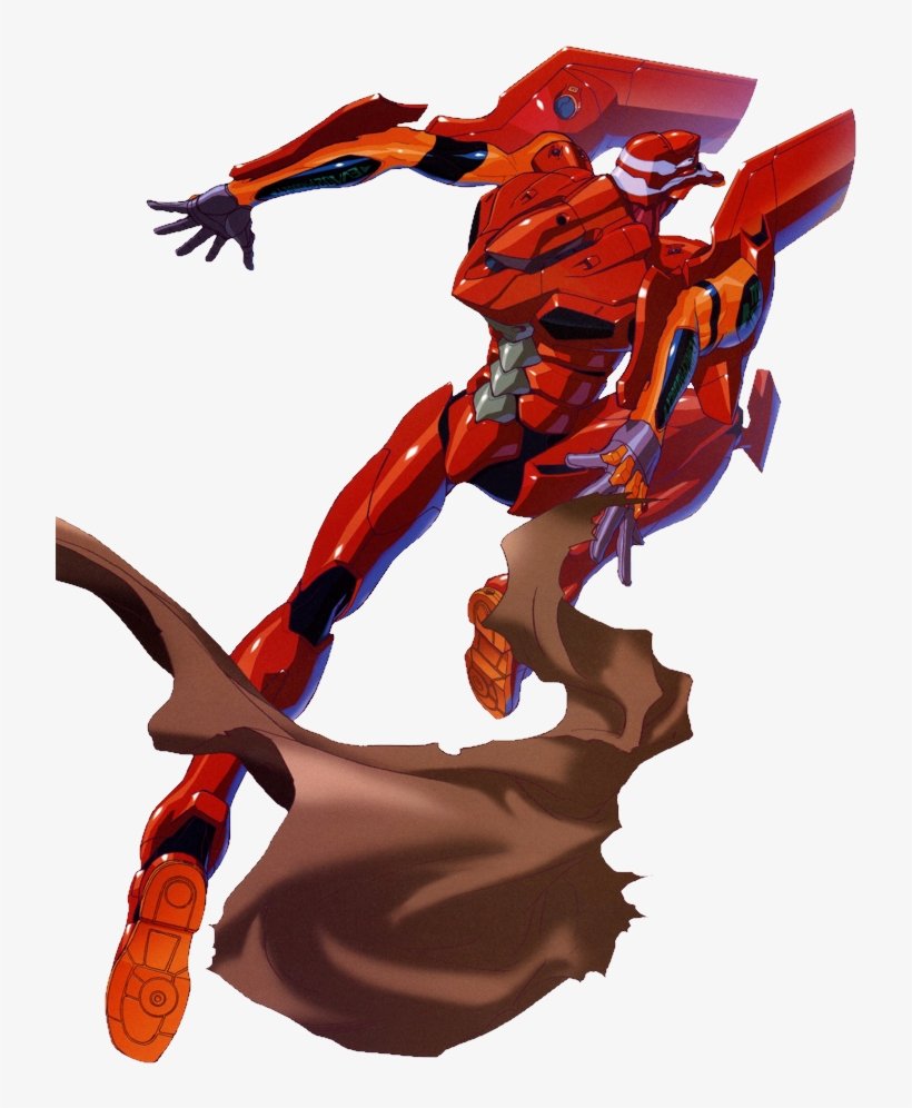 Evangelion Unit 02 Jumping - Evangelion Unit 02 Png, transparent png #2057771