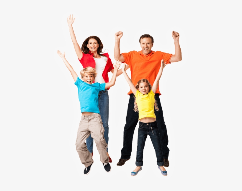 Parallax Feature - Family Jumping Png, transparent png #2057942