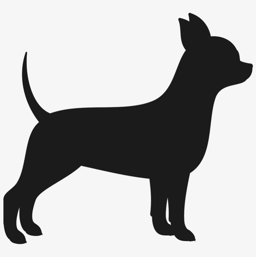 Dogs Vector Chihuahua Black And White - Silhouette Of A Chihuahua, transparent png #2058002