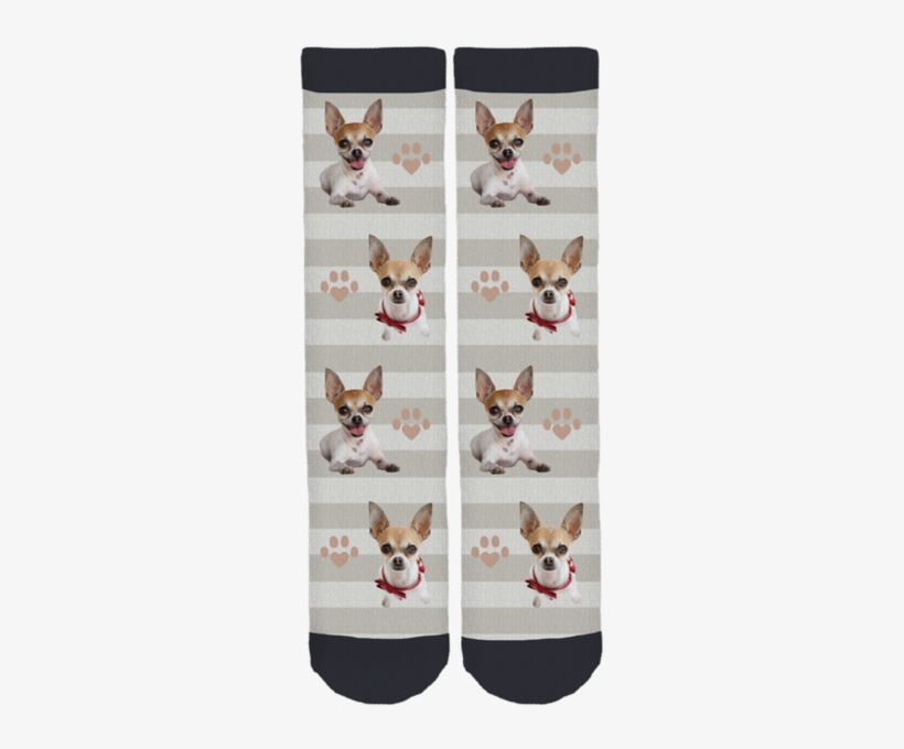 Pippa The Chihuahua Crew Socks - Sock, transparent png #2058250