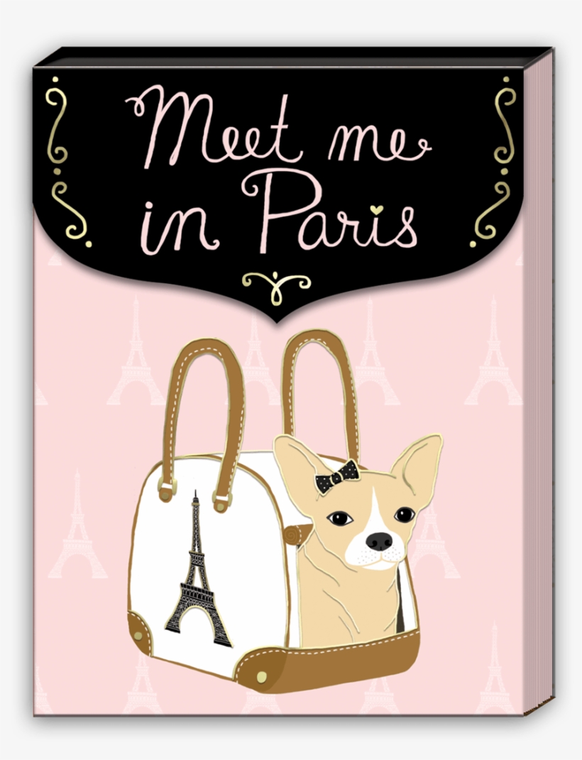 Paris Chihuahua Pocket Note Pad - Molly & Rex Pocket Note Pad Paris Chihuahua, White, transparent png #2058367