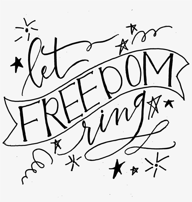 Let Freedom Ring 2,400×2,400 Pixels - Calligraphy, transparent png #2058745
