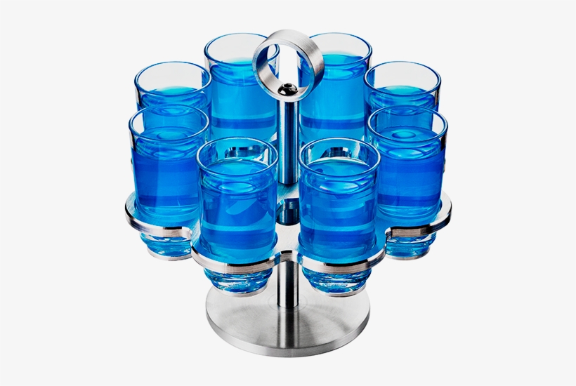 Billet 8 Shot Revolver Silver Finish With Blue Shots - Shots Blue Png, transparent png #2059120