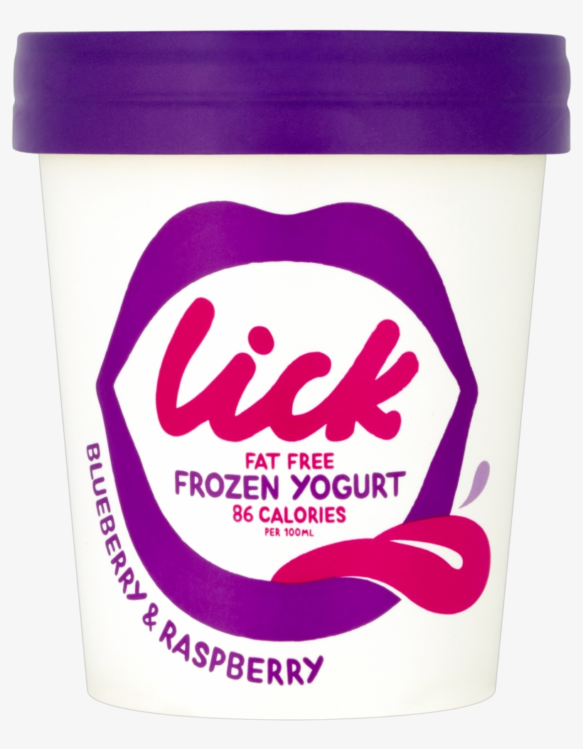Blueberry & Raspberry - Lick Yogurt, transparent png #2060055