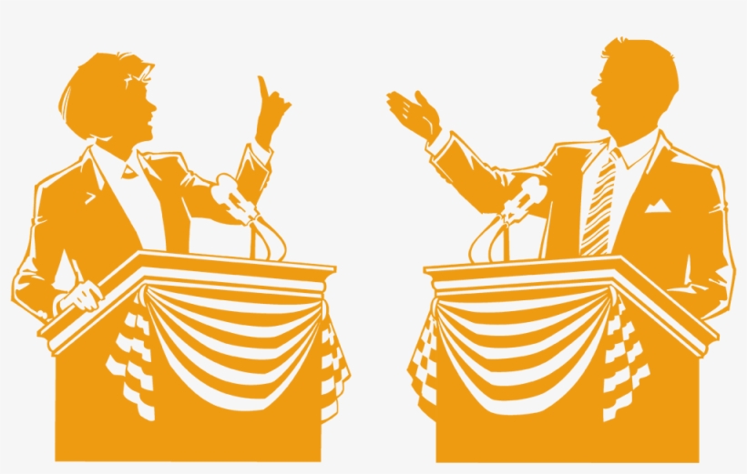 Vector Transparent Library Kids In Class - Debate Man And Woman, transparent png #2060260
