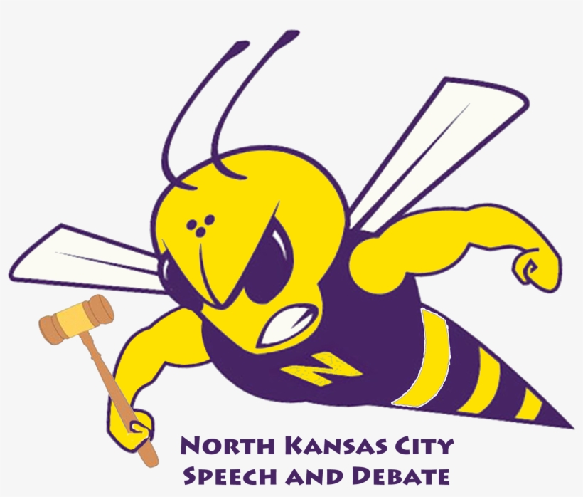 Speech And Debate Hornet Colored - North Kansas City High School Logo, transparent png #2060850