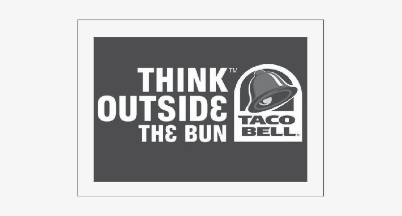 Taco Bell's Use Of Slogan As A Brand Signature - Think Outside The Bun Taco Bell Logo, transparent png #2061332