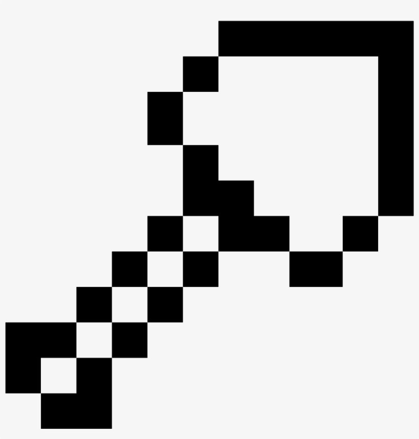 Minecraft Shovel Icon - 8 Bit Clock Png, transparent png #2061425