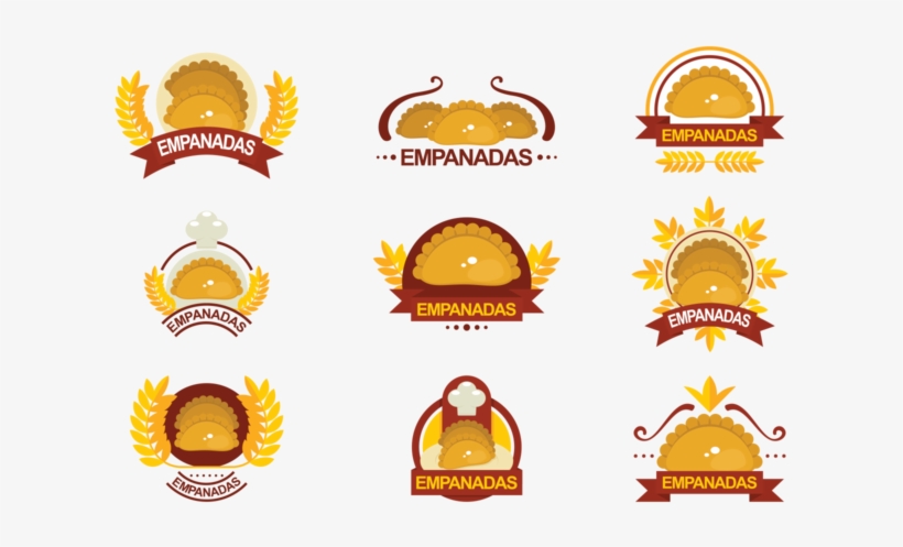Empanadas Vector Emblems - Adornos Empanada Para Diseño Grafico Png, transparent png #2062987