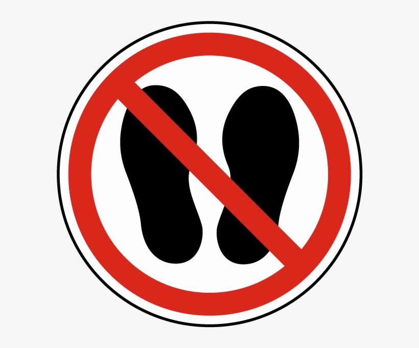 Do Not Walk Or Stand Here Label - Do Not Walk, transparent png #2063052