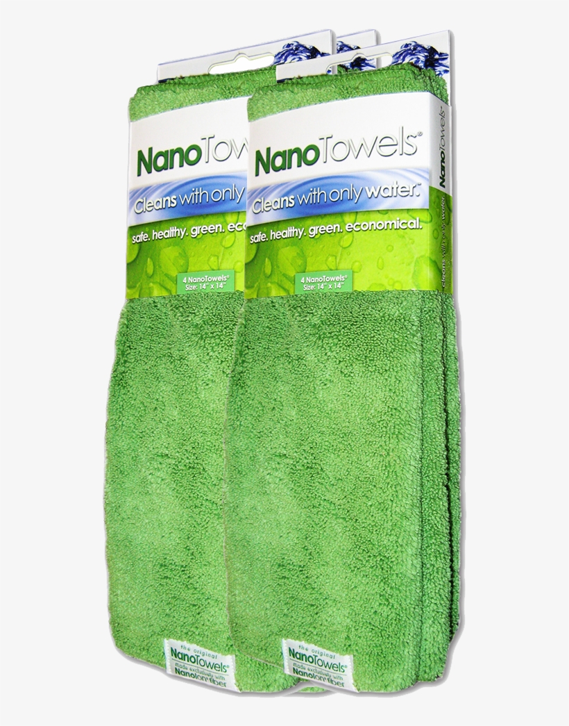 Nanotowels® [two Pack Special] - Life Miracle Amazing Eco Fabric Nano Towels 4 Ct, transparent png #2063648