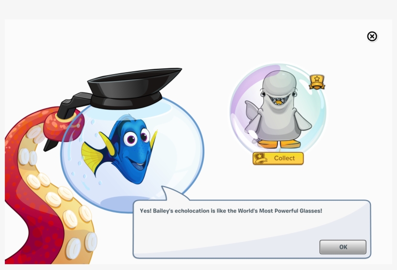 Finding Dory Party Task 4 Congrats - Cartoon, transparent png #2063957