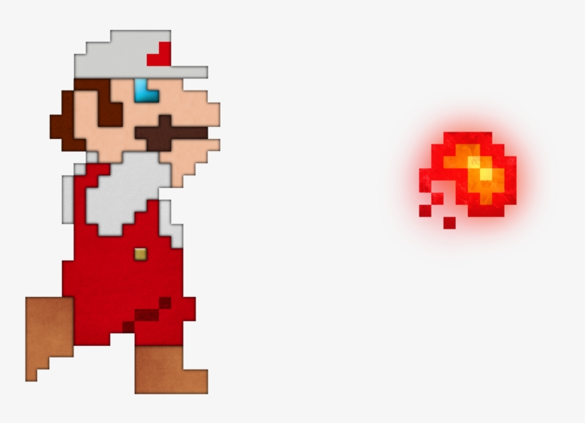 Graphic Transparent Library Real Life Fire Mario By - Fire Mario 8 Bit, transparent png #2064105