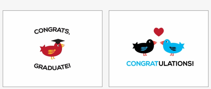 Congrats Free Printables Little Birdie Cards Card - Illustration, transparent png #2064154
