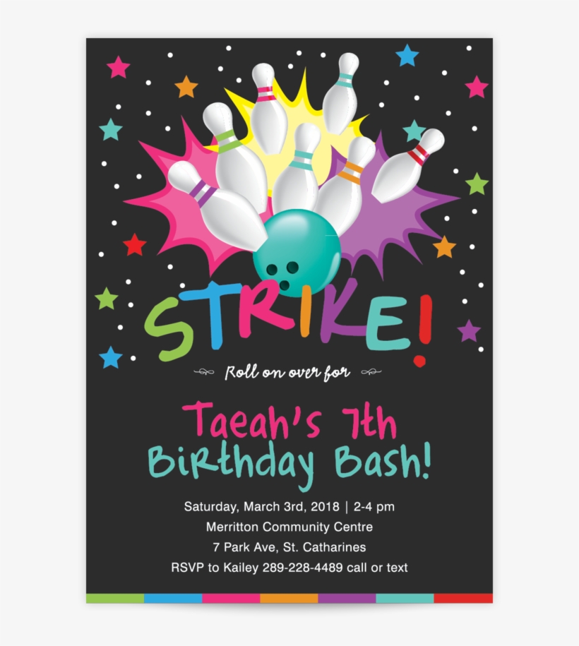 Birthday81 - Bowling Invitations, transparent png #2064250