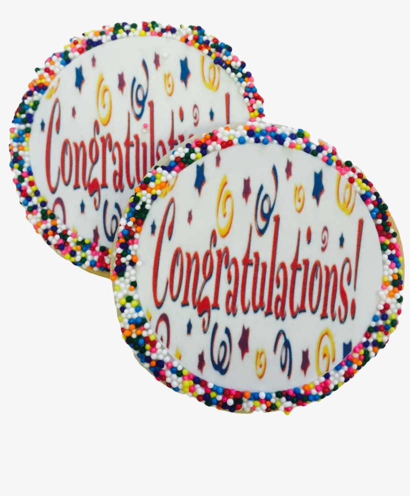 Congratulations Sugar Cookies With Nonpareils - Sugar Cookie, transparent png #2064484