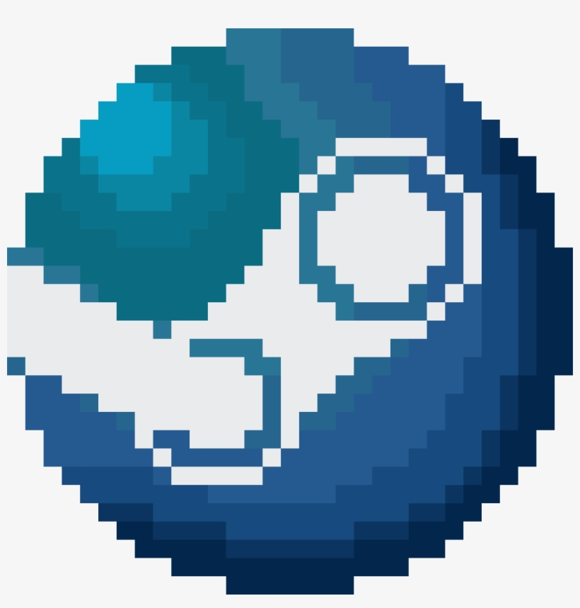 Steam Pixelart Icon Steam Logo Pixel Art Free Transparent Png Download Pngkey