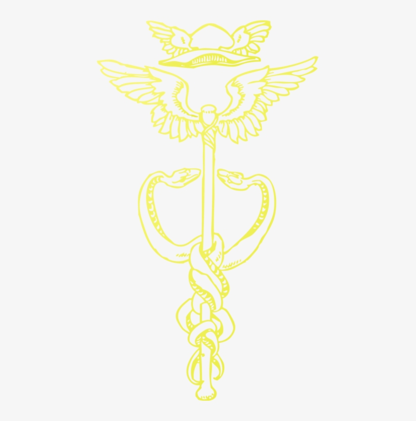 Staff Of Hermes Caduceus As A Symbol Of Medicine Computer - Hermetic Caduceus Symbol Ornament (round), transparent png #2065143