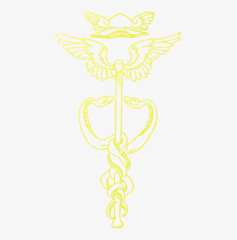 Staff Of Hermes Caduceus As A Symbol Of Medicine Computer - Hermetic Caduceus Symbol Ornament (round), transparent png #2065143