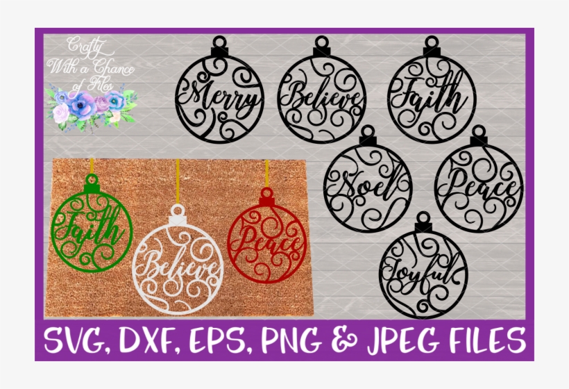 Christmas Word Ornaments Svg Christmas Flourish Baubles Christmas Day Free Transparent Png Download Pngkey
